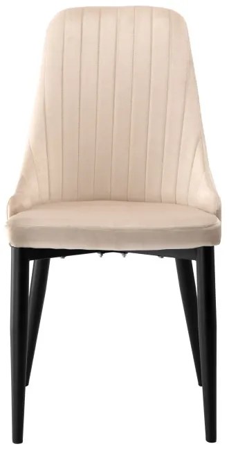 Jedálenská stolička LORIENT zamatová, béžová