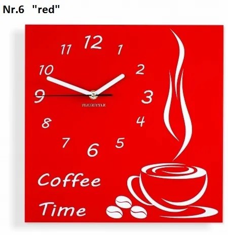 Coffee Time nástenné kuchynské hodiny žltá