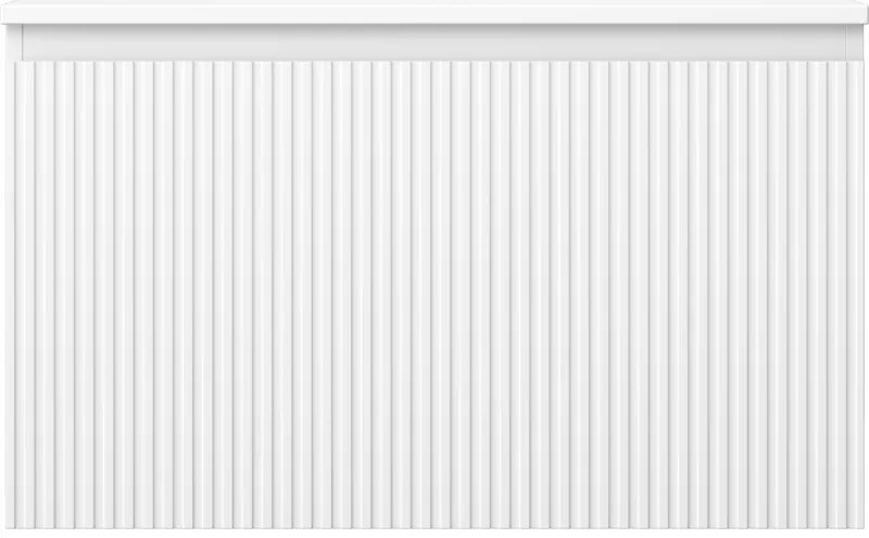 Mexen Rivel, kúpeľňová skrinka 80 cm s pracovnou doskou, 1 zásuvka, drážkovaná, biela matná, 91A20-08047-1-BFC01