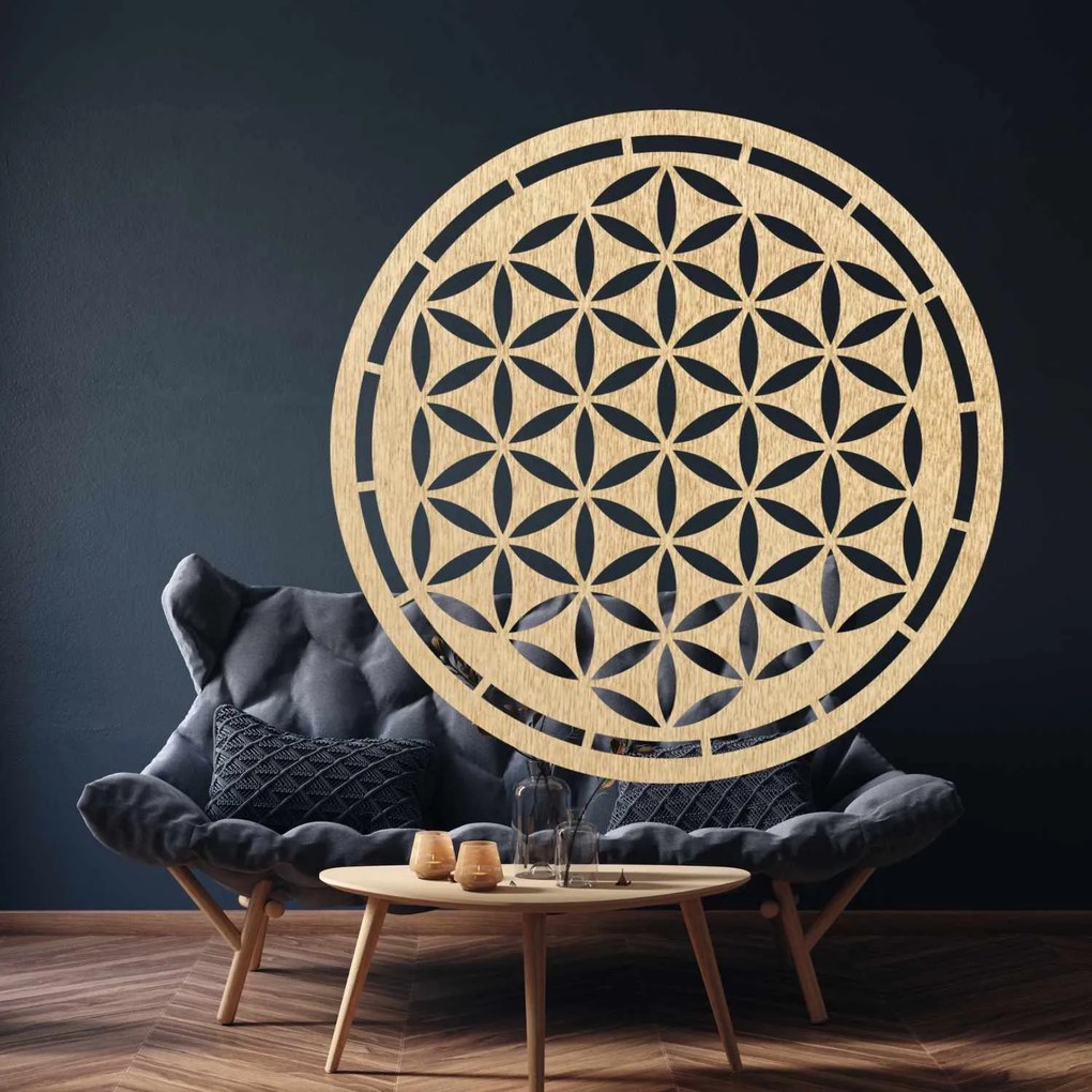 Drevená mandala, dekorácia na stenu | HAAMONY: Preglejka Topoľ - Honey 3071 20 cm 3772-84283 PR0167