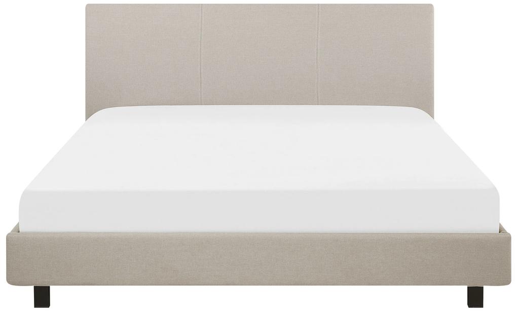 Čalúnená posteľ béžová 160 x 200 cm ALBI Beliani