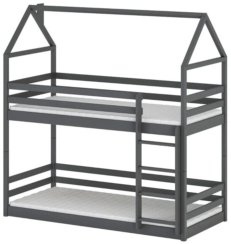 Posteľ Domček Axel 80x160 grafit