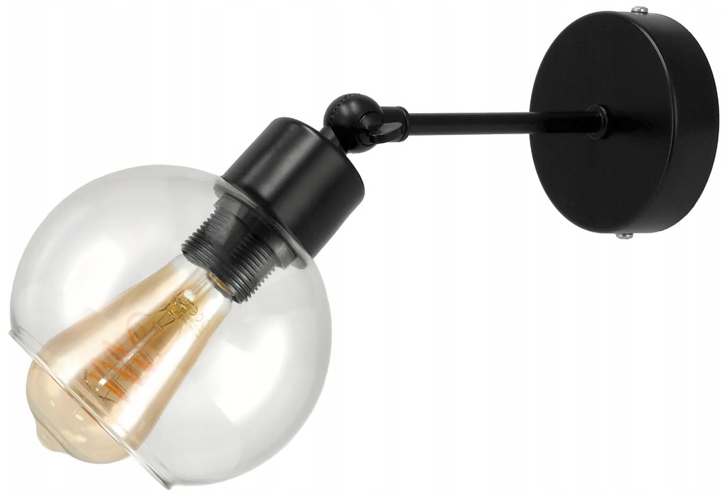 BERGE LED sklenené nástenné / stropné svietidlo 1xE27 - priehľadná guľa