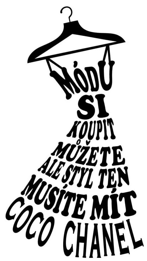 Samolepka na stenu s citátom Ambiance Coco Chanel