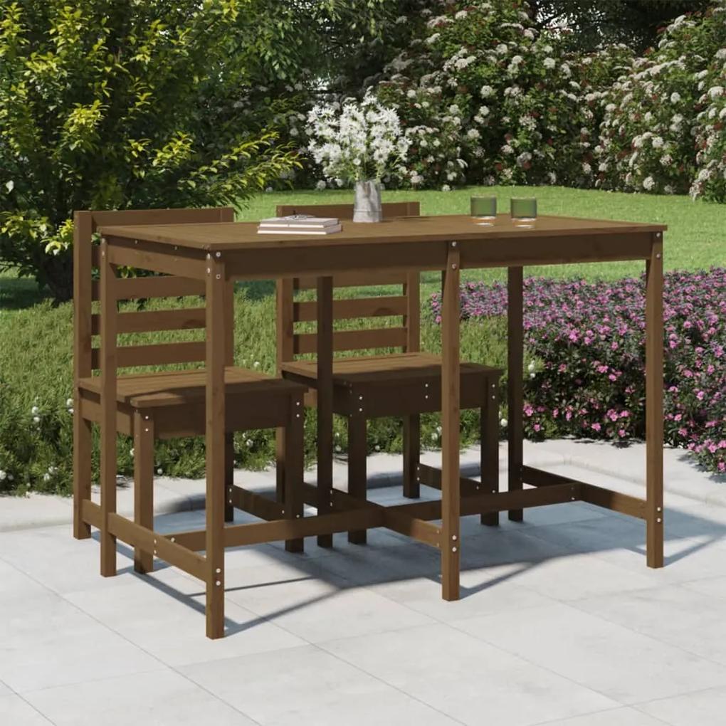 Záhradný stolík medovohnedý 159,5x82,5x110 cm borovicový masív 824098