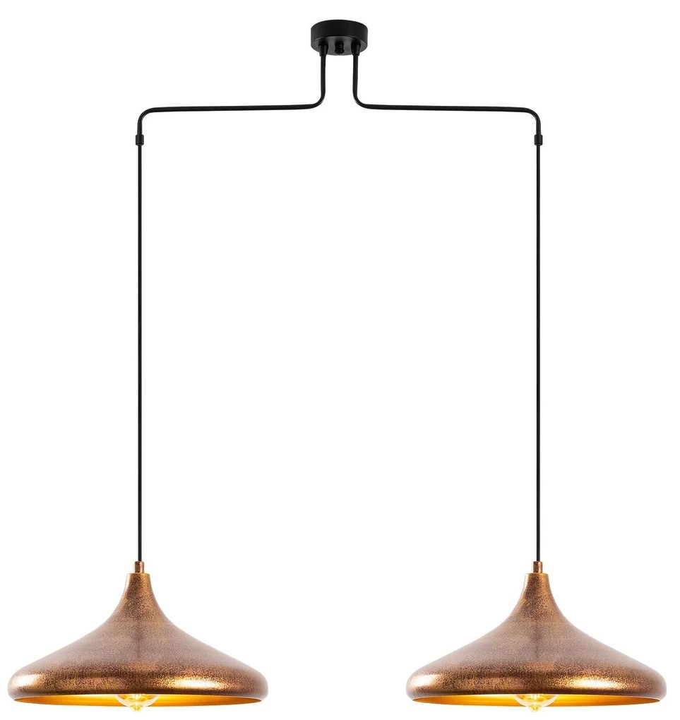 Závesné svietidlo Barek II medené