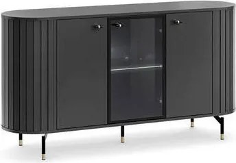 XXXLutz KOMODA, čierna, zlatá, 150,1/81/40 cm Milino - Komody - 002238000712