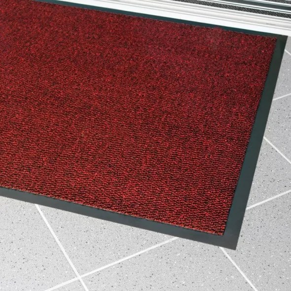 COBA Ekonomická polypropylénová čistiaca rohož, 900 x 1500 mm, červená