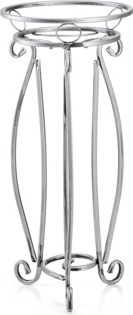STOJAN NA KVETINÁČ SHANE 62X28 CM STRIEBORNÁ