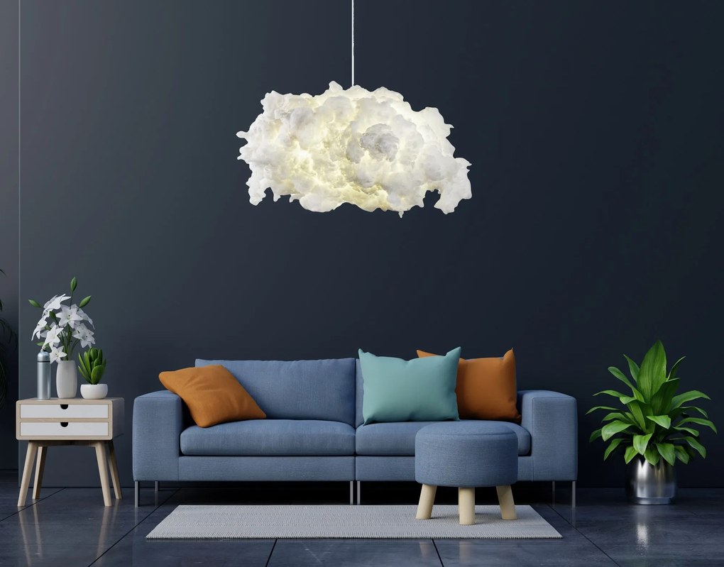 Závěsný lustr Serenity 60 cm bílý