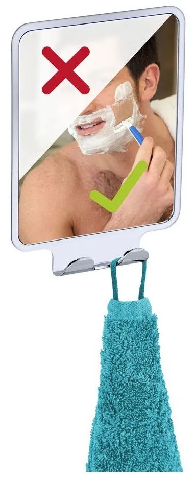 Zrkadlo s 2 háčikmi bez nutnosti vŕtania Wenko Vacuum-Loc, až 33g