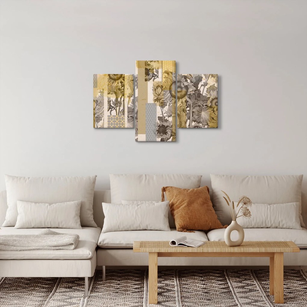 Obraz - Koláž so slnečnicami (90x60 cm)