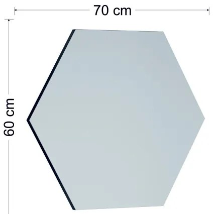 Nástenné zrkadlo ZEO 60x70 cm čierna