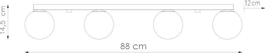 Biele stropné svietidlo so skleneným tienidlom ø 12 cm Umerta – Sollux