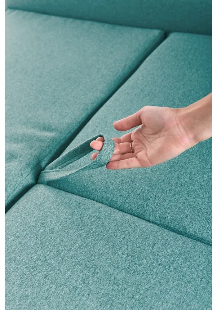 Tyrkysovomodrá variabilná rozkladacia rohová pohovka Bonami Selection Pop