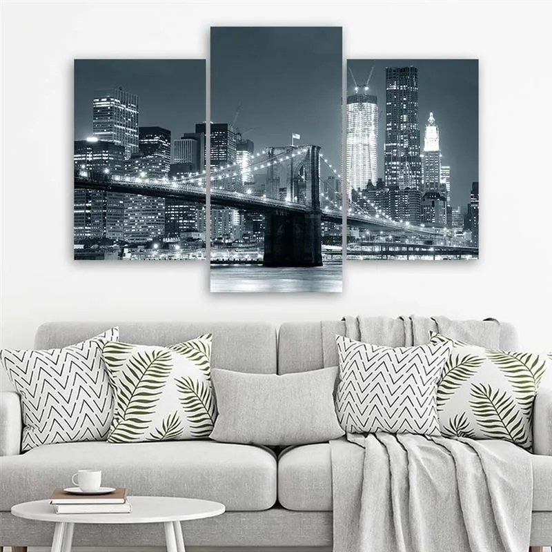 Gario Obraz na plátne New York v noci - 3 dielny Rozmery: 120 x 80 cm
