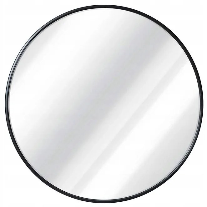 Tutumi, okrúhle zrkadlo s tenkým rámom 50 cm MR18-20500, čierna, HOM-03687