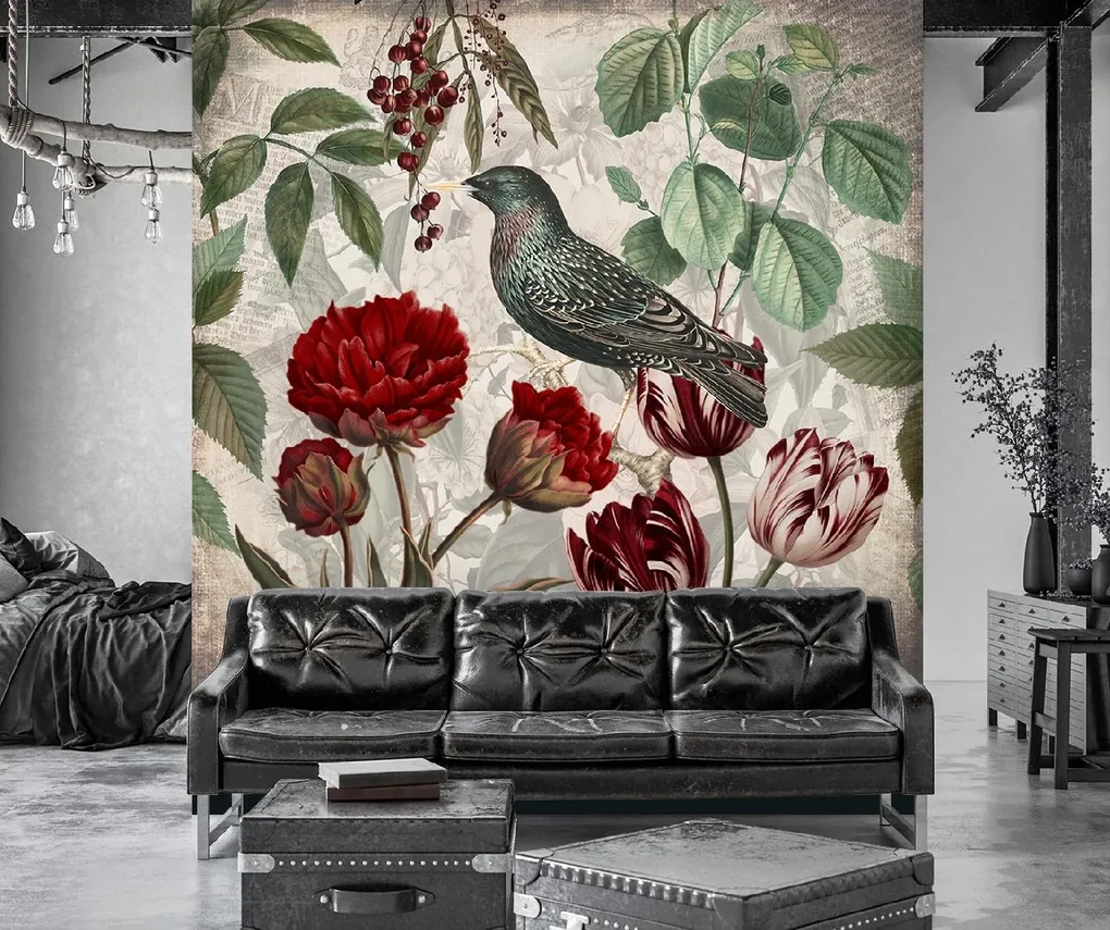 Gario Fototapeta Abstraktná vtáčika príroda - Andrea Haase Materiál: Vliesová, Rozmery: 300 x 300 cm