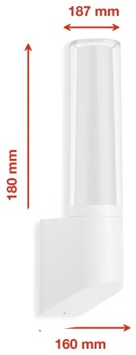 Briloner 311306TF - LED Vonkajšie nástenné svietidlo LED/8W/230V 4000K IP44 biela