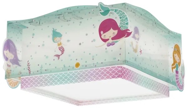 Dalber 63446 - Detské stropné svietidlo MERMAIDS 2xE27/60W/230V