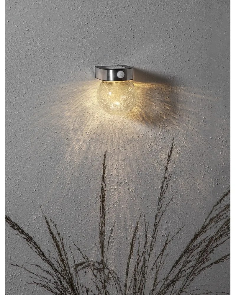 Vonkajšie nástenné solárne LED svietidlo Star Trading Glory, výška 14,5 cm