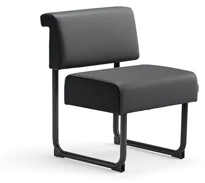 Kreslo START, dĺžka 600 mm, koženka, antracit