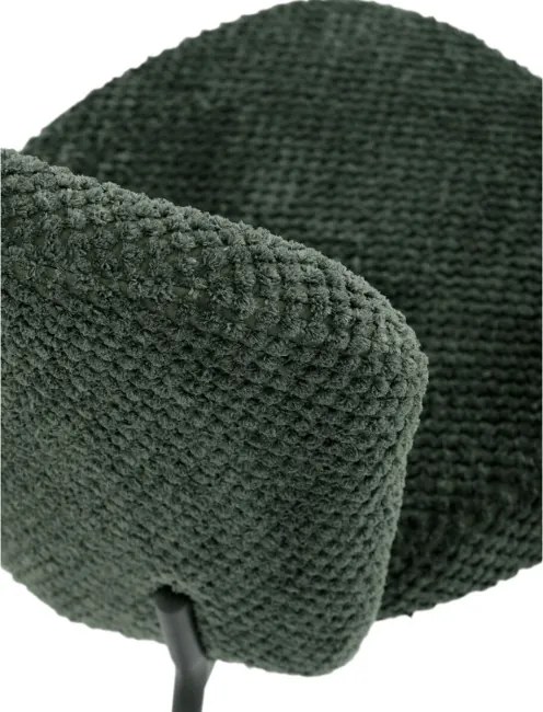 Jedálenská stolička bouclé, zelená CT-W1077 GRN2