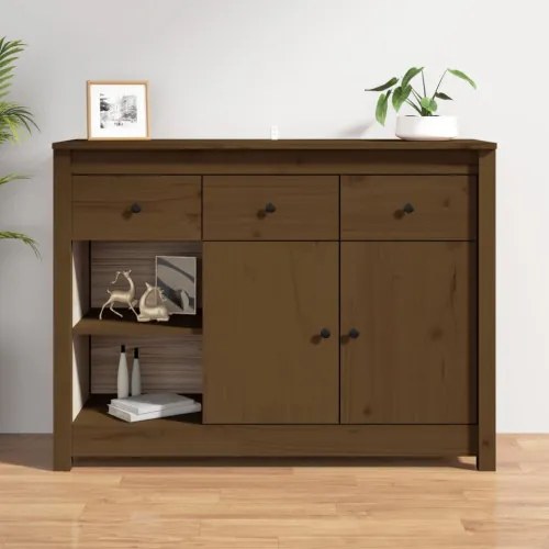 vidaXL Komoda medovo-hnedá 100x35x74 cm masívne borovicové drevo-