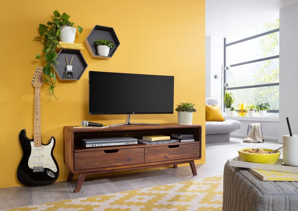 Bighome - SKANE TV stolík 120x48 cm, palisander, hnedá