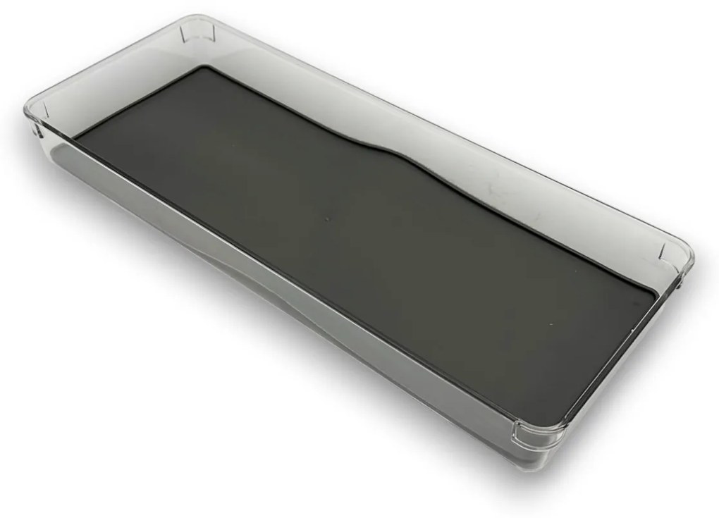 Organizér do šuplíku kuchyně i koupelny, příborník GREY 40 x 16 x 5 cm