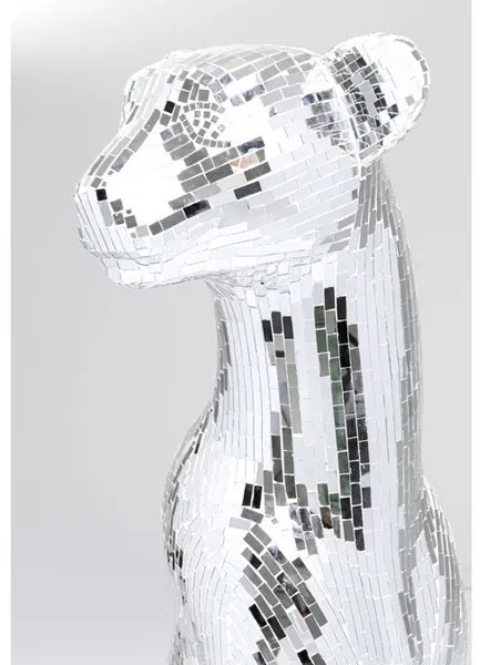 Mosaik Welcome Panther Left XL dekorácia strieborná 150 cm