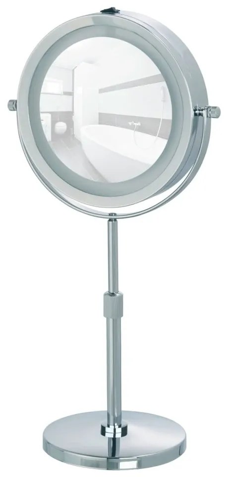 Kozmetické zrkadlo s osvetlením/zväčšovacie (5x) ø 13,5 cm Lumi – Wenko