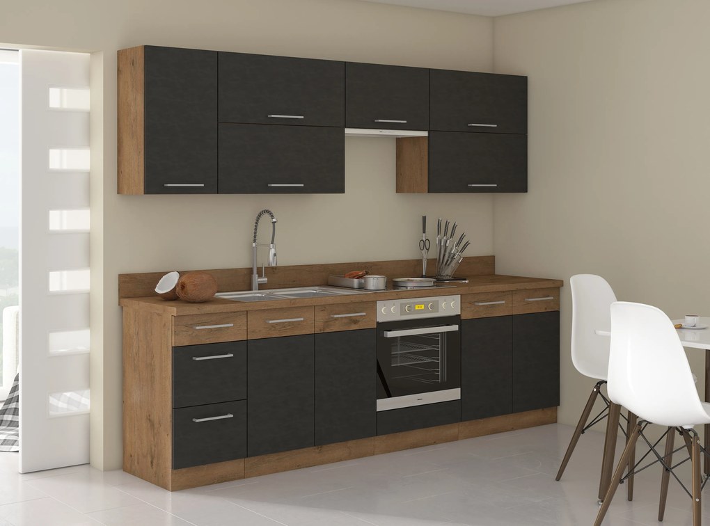 Kuchyňa Vigo 260 cm - dub lancelot / matera
