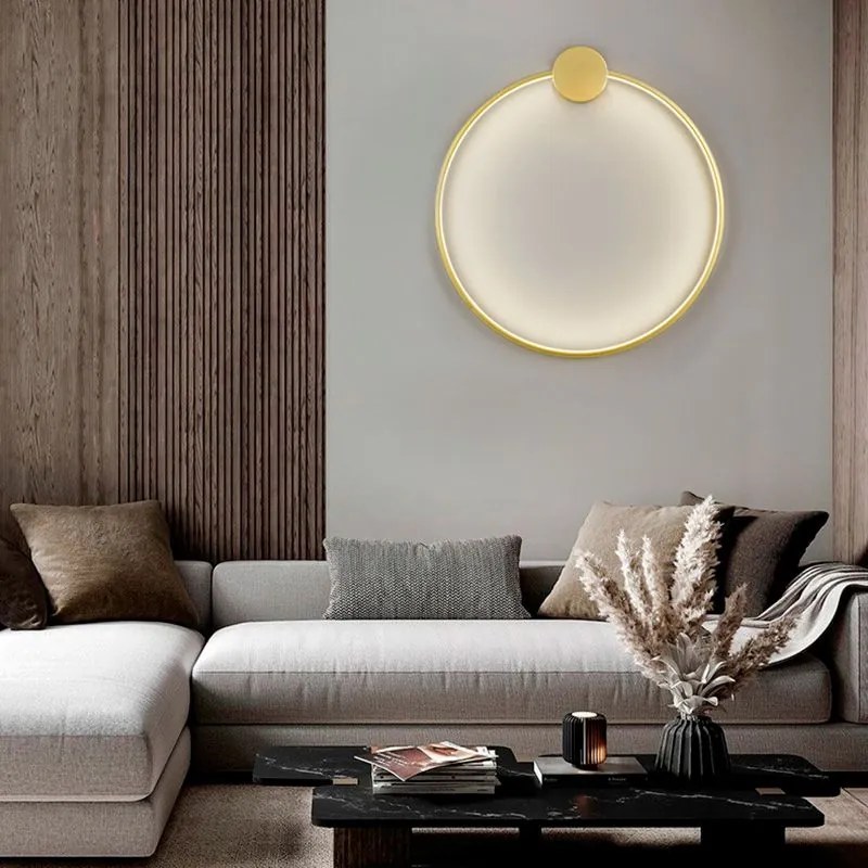 Toolight Toolight, LED nástenné svietidlo 50cm 17W APP1390-CW, zlatá lesklá, OSW-00916