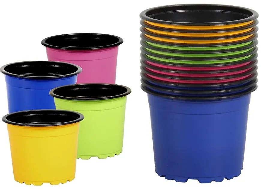 Kvetináč sadbový COLOR/BLACK d9cm; 12ks