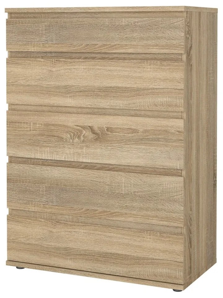 Vysoká komoda v dekore duba v prírodnej farbe 77x107 cm Nova – Tvilum