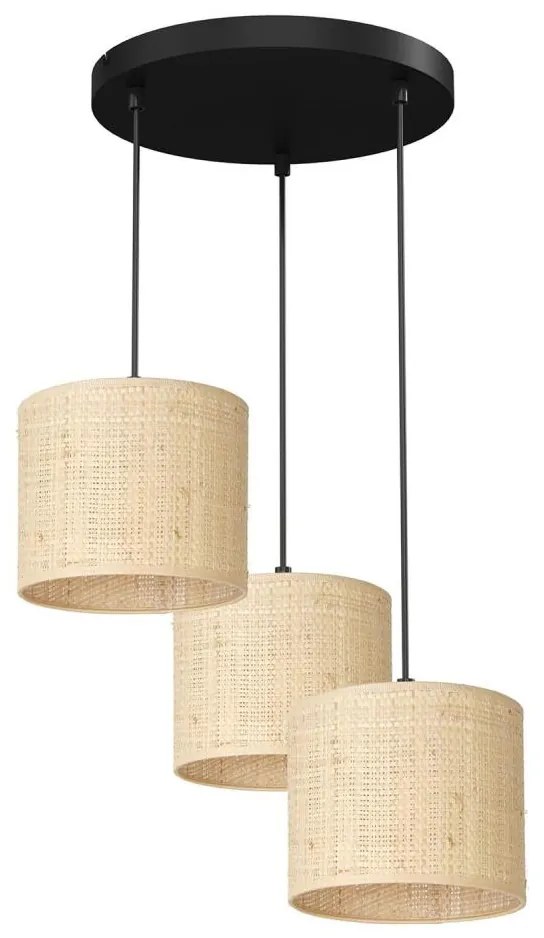Luster na lanku RATTAN 3xE27/60W/230V ratan