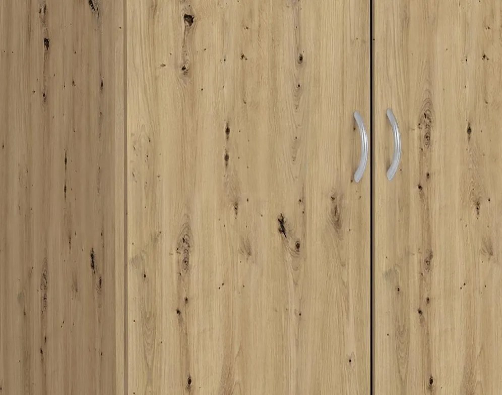 Rohová šatníková skriňa Case, dub artisan