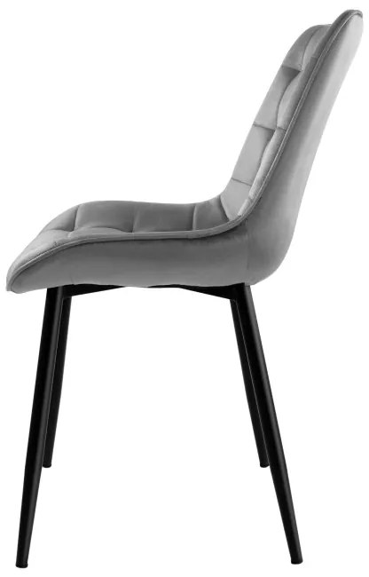 Jedálenská stolička NORMAN zamatová, grafitová