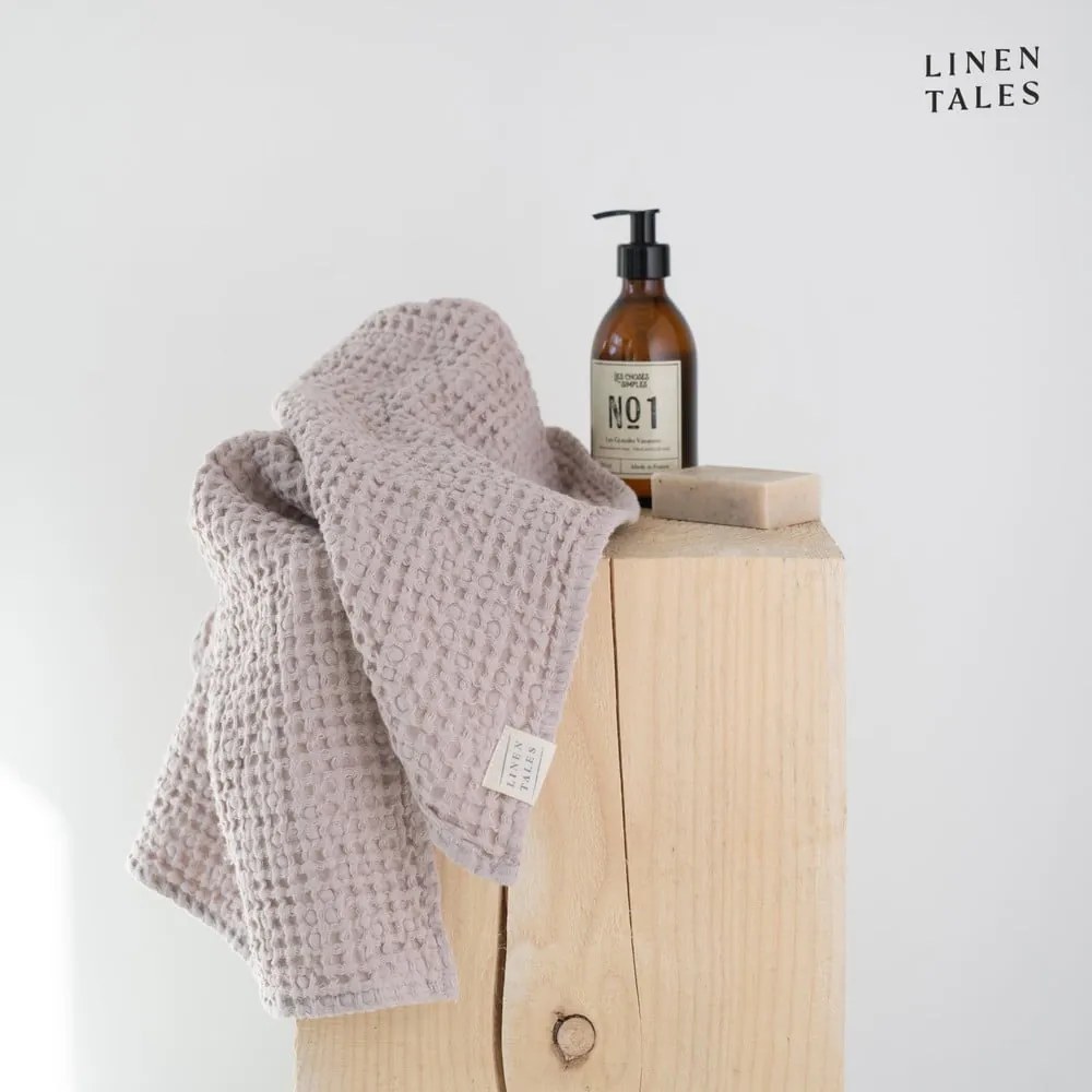 Svetloružové uteráky a osušky v súprave 3 ks Honeycomb - Linen Tales