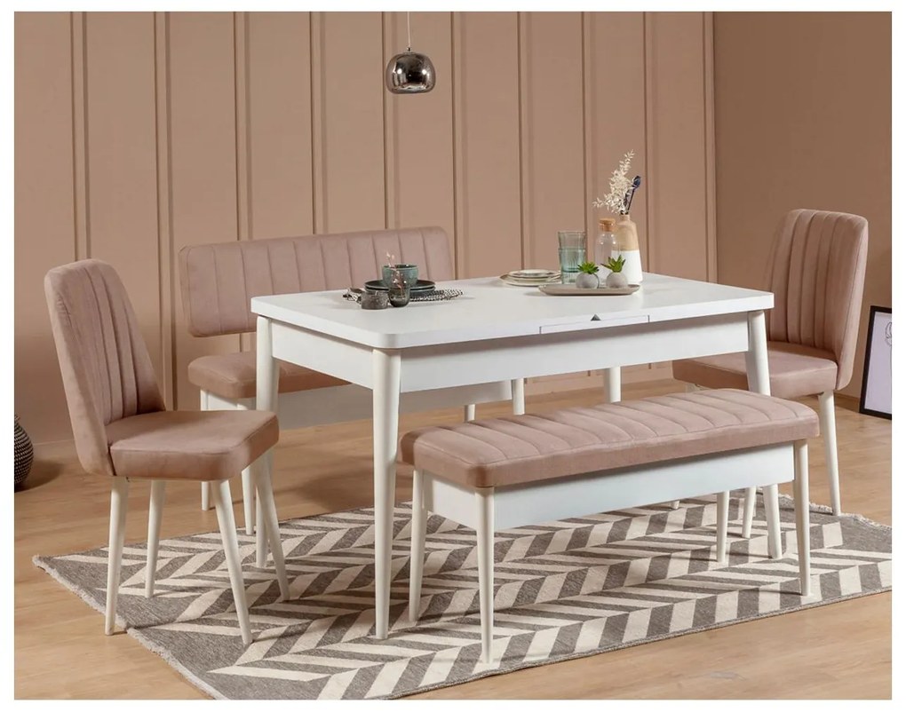 Lavica Vlasta 3 (biela + kamenná) (s úl. priestorom). Akcia -18%. Vlastná spoľahlivá doprava až k Vám domov. 1089582