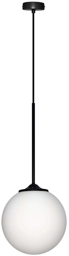 CLX Moderné závesné osvetlenie CASTEL GANDOLFO, 1xE27, 40W, 20cm, okrúhle, čierne