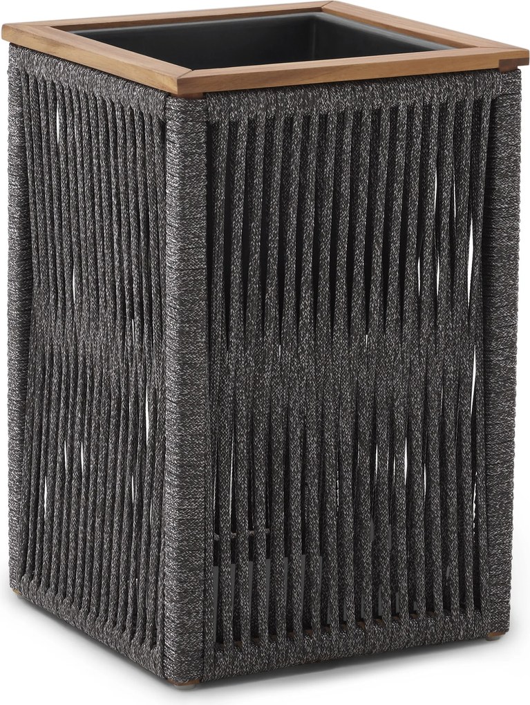 Kvetináč s textilným výpletom