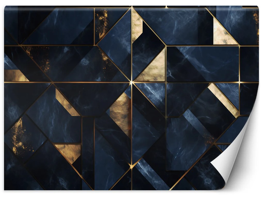 Gario Fototapeta Modrozlatý mramor Materiál: Vliesová, Rozmery: 200 x 140 cm