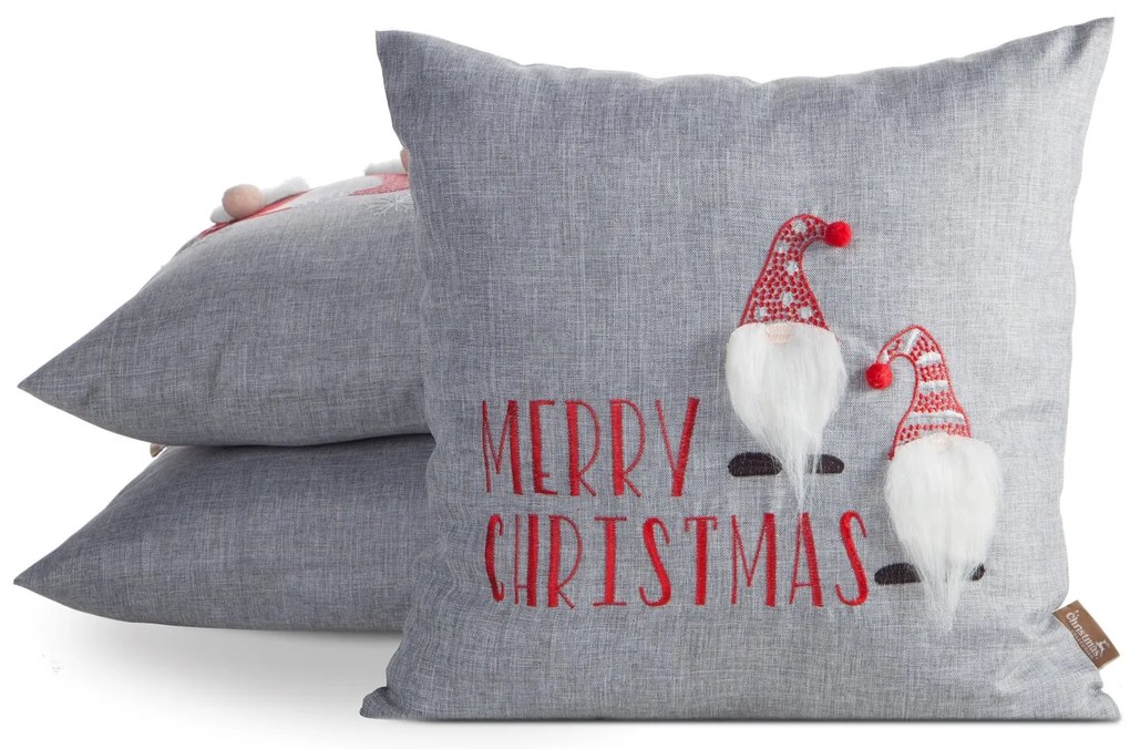 VIANOČNÁ DEKORAČNÁ OBLIEČKA NA VANKÚŠ GOBLIN 45X45 CM VZOROVANÁ