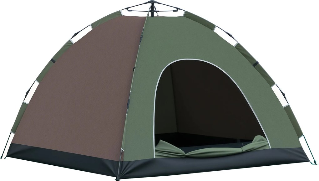 Outsunny Pop-Up Stan pre 4 Osoby, Plážový Stan s Taškou na Prenos, Háčiky na Lampy a Úložné Vrecká, UV Ochrana, 210x210x135 cm | Aosom
