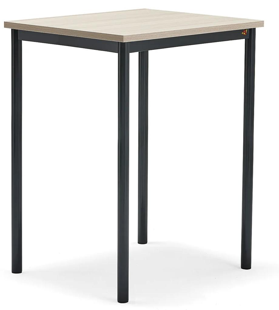 Stôl SONITUS PLUS, 700x600x900 mm, akustický HPL - jaseň, antracit
