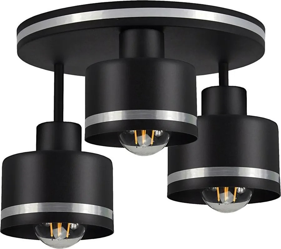 Prisadený luster BODO SILVER 3xE27/60W/230V