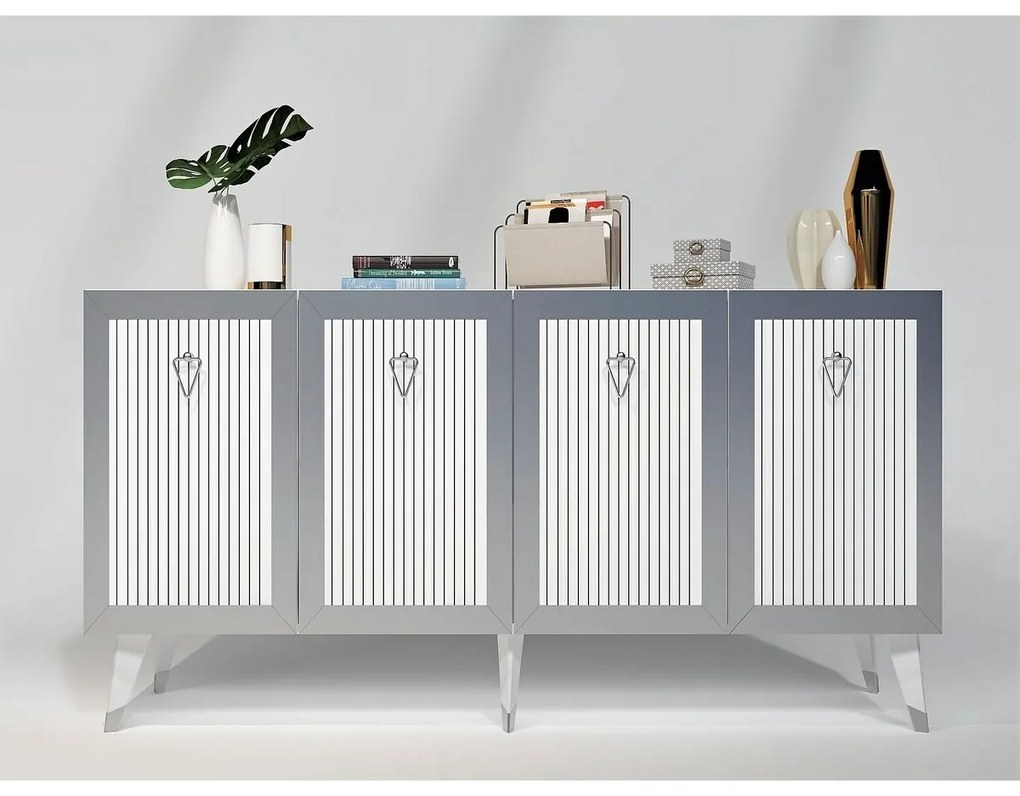 Skrinka Bare White and Silver