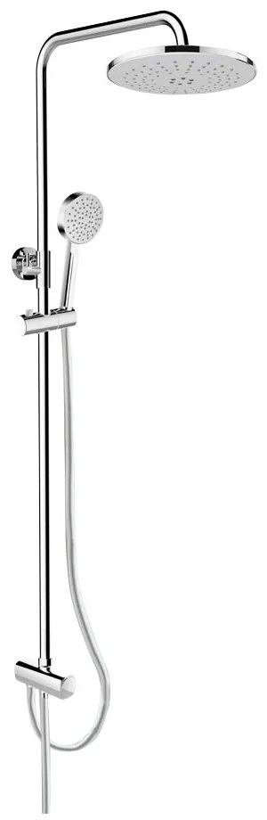 Mereo Mereo, Sprchový set s tyčou, hadicou, ručnou a tanier. okrúhlou sprchou, nerez, MER-CB95001SG1